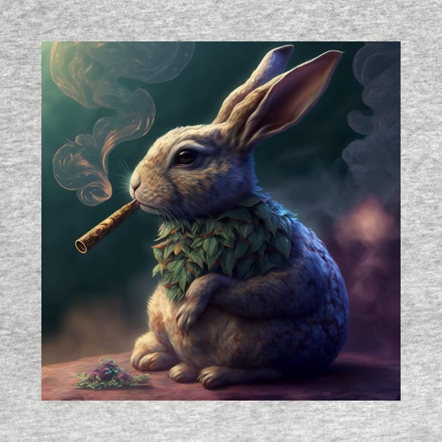 Rabbit smoking v2 by AiArtPerceived